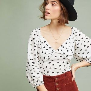 Anthropologie Ranna Gill Francoise Polka Dot Top